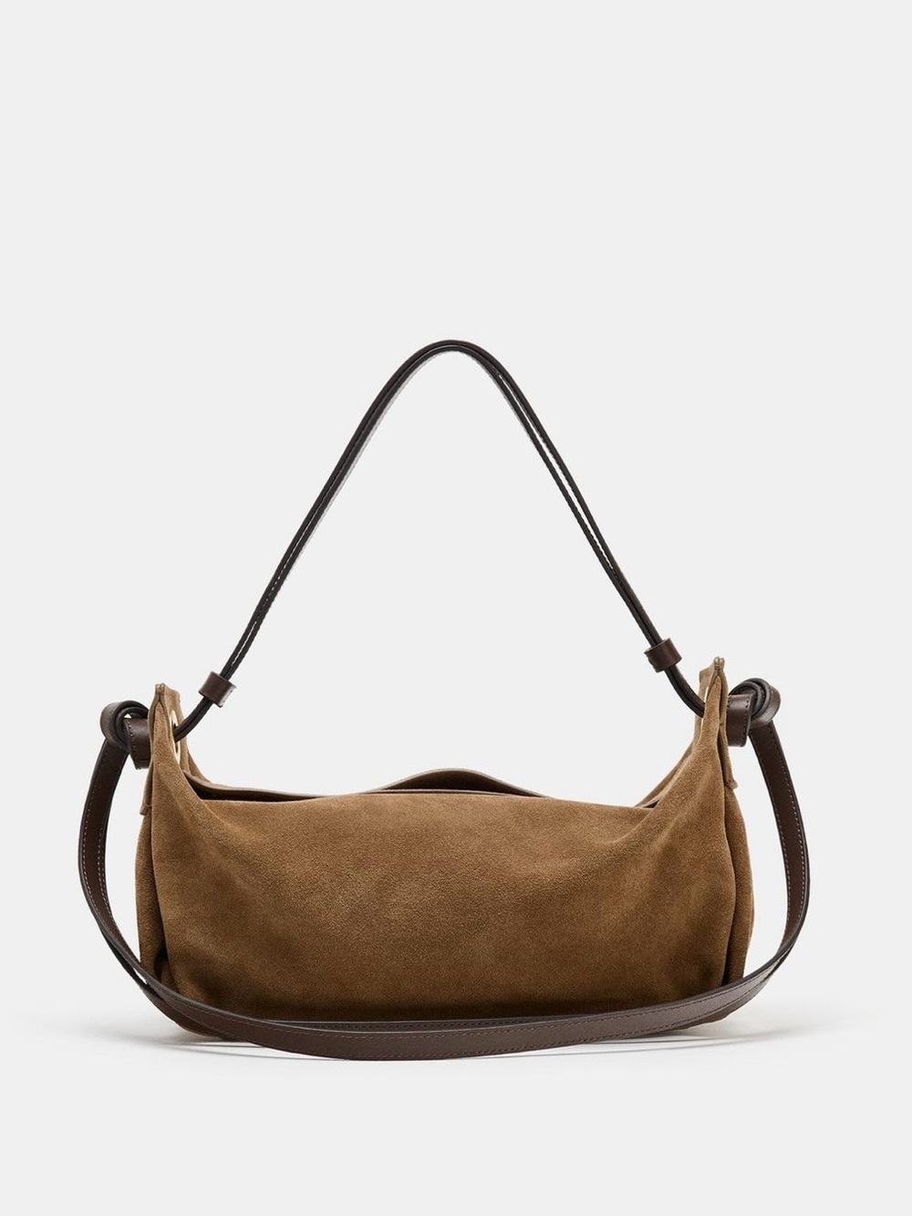 Women’s leather handbag in sand/Brown